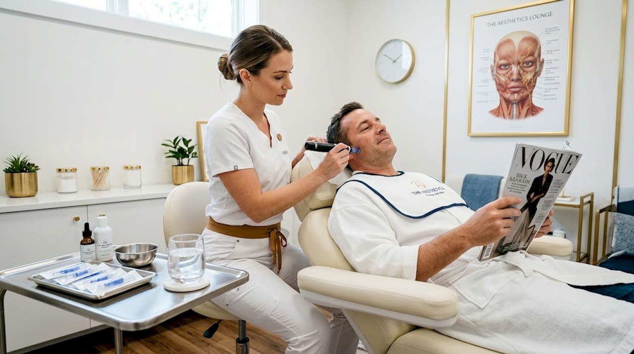 Routine microneedling in professional spa setting