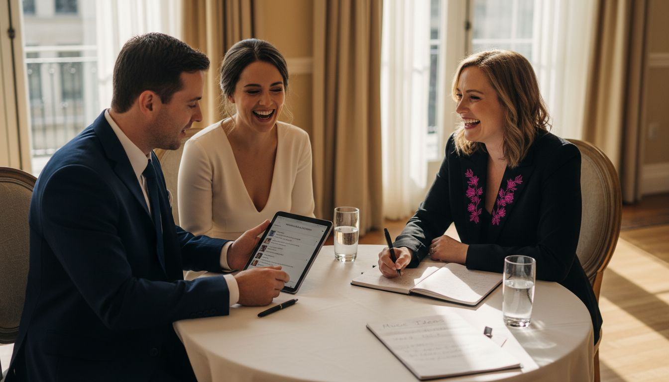 Planner and couple choose wedding music genres
