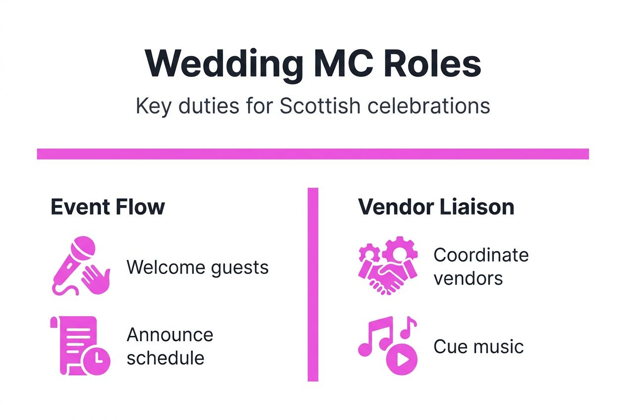 Infographic on MC duties and event flow