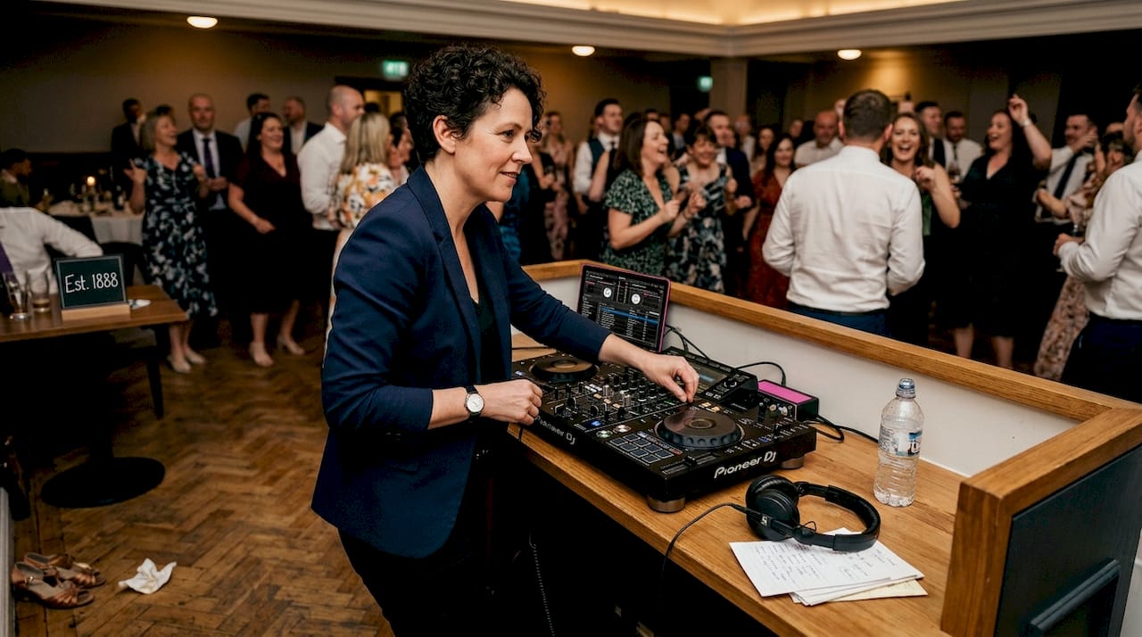 DJ monitoring dance floor Glasgow venue