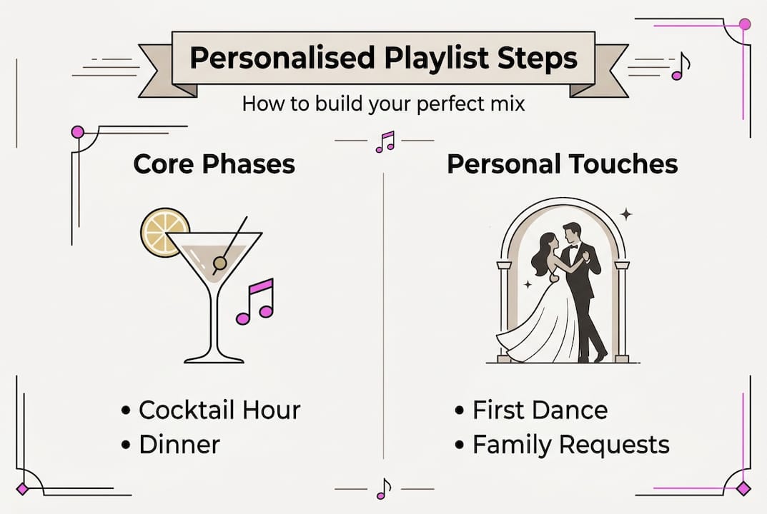 Infographic steps for wedding playlist structure