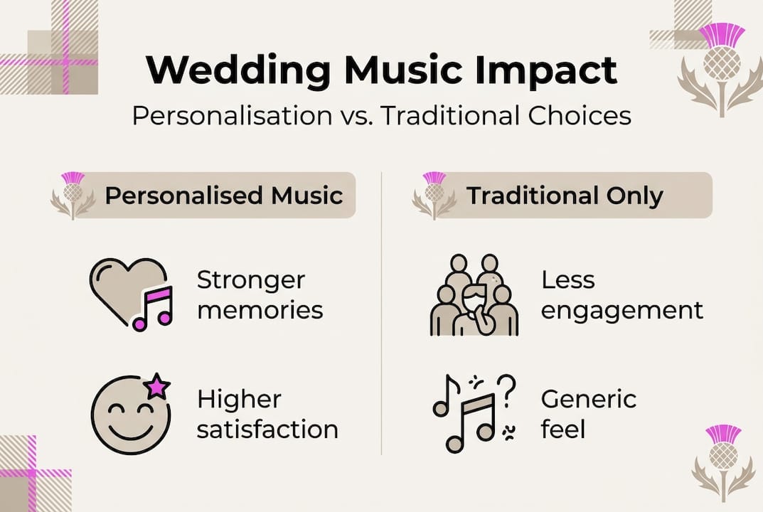 Infographic: personalised vs traditional wedding music