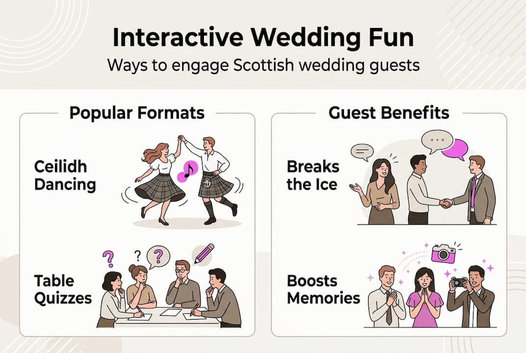 Infographic on interactive formats and guest benefits