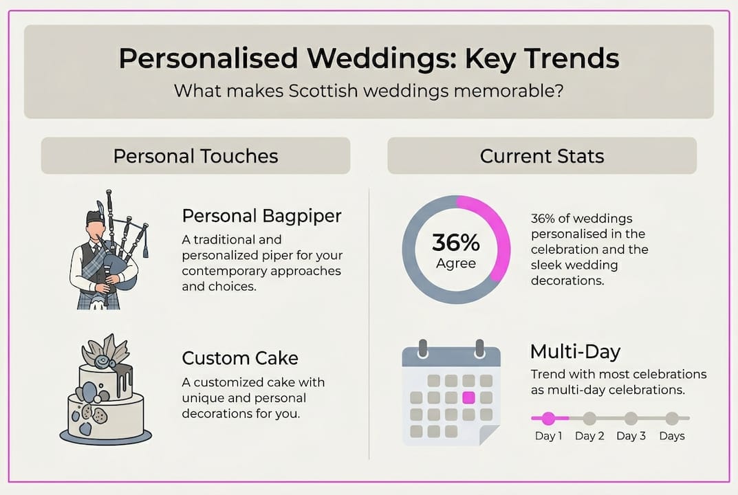 Infographic of Scottish wedding personalisation trends