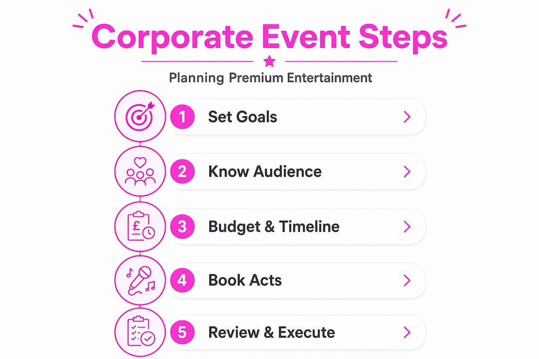 Infographic outlining event planning steps