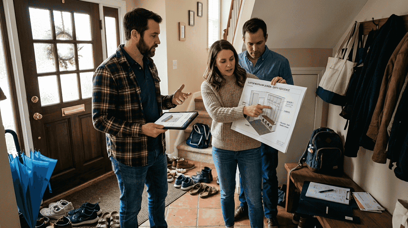 Reviewing 3D rendering for custom entryway