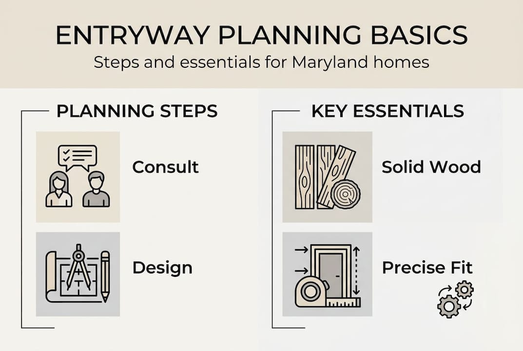 Infographic: entryway planning steps and essentials