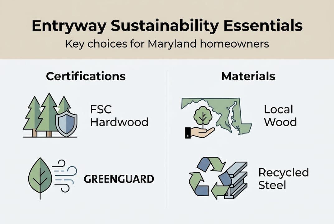 Infographic on entryway furniture sustainability