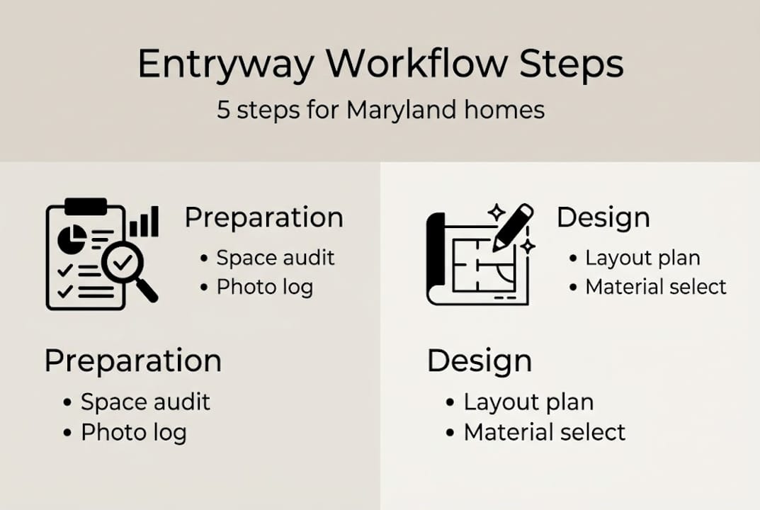 Infographic shows Maryland entryway workflow steps