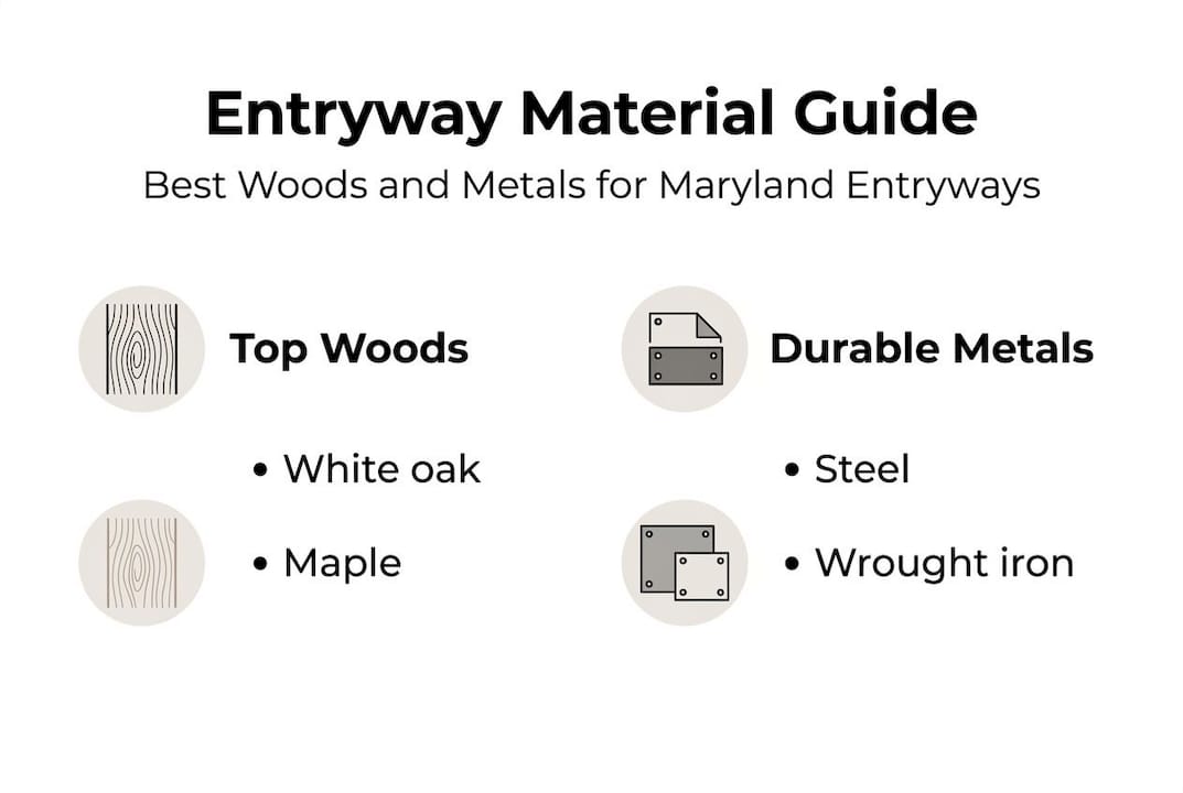 Infographic of recommended entryway materials