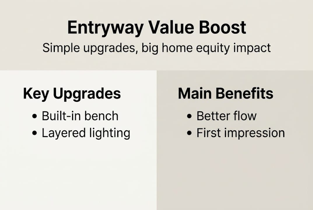 Infographic showing entryway upgrade types and benefits