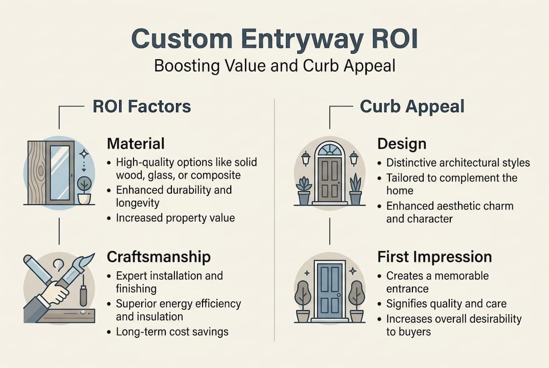 Infographic showing entryway ROI and curb appeal