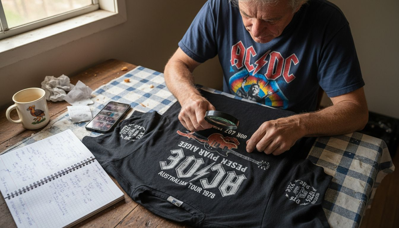 Detailed inspection of band tee on kitchen table