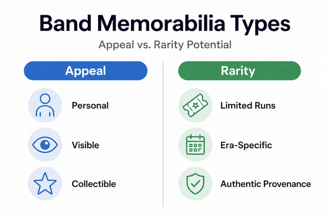 Infographic compares memorabilia appeal versus rarity