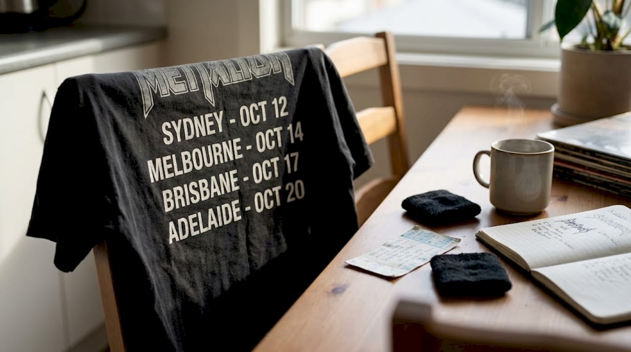 Authentic metal tour shirt with back print