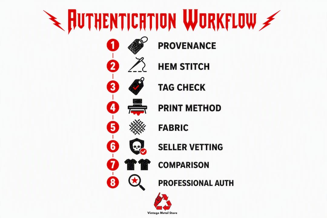 Infographic showing authentication step-by-step workflow
