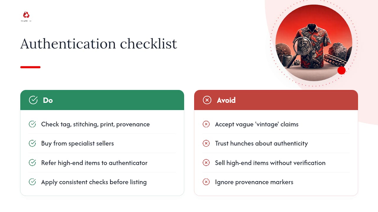 Why Vintage Metal Store treats authentication as non-negotiable — overview diagram
