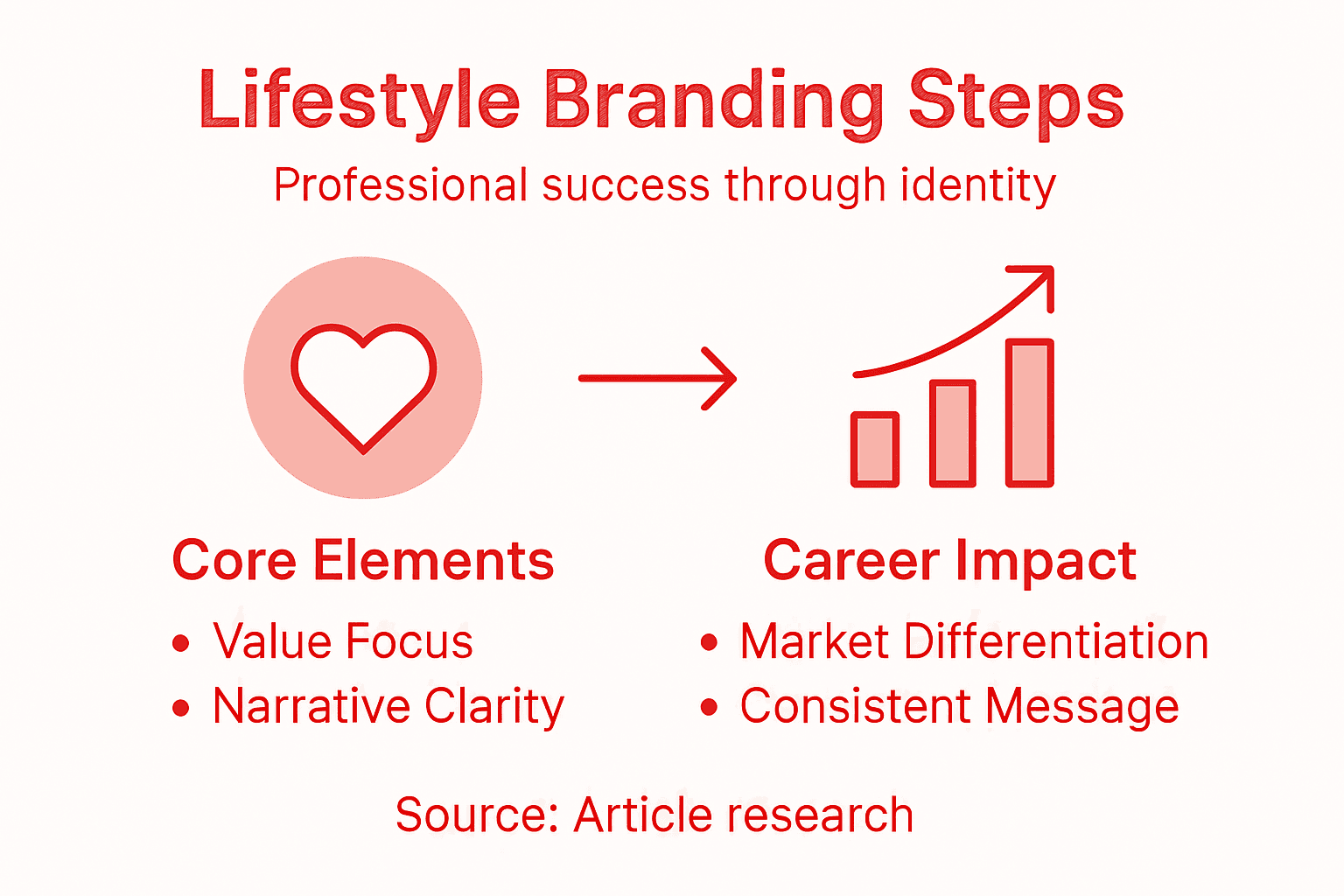 Infographic highlighting branding strategy steps