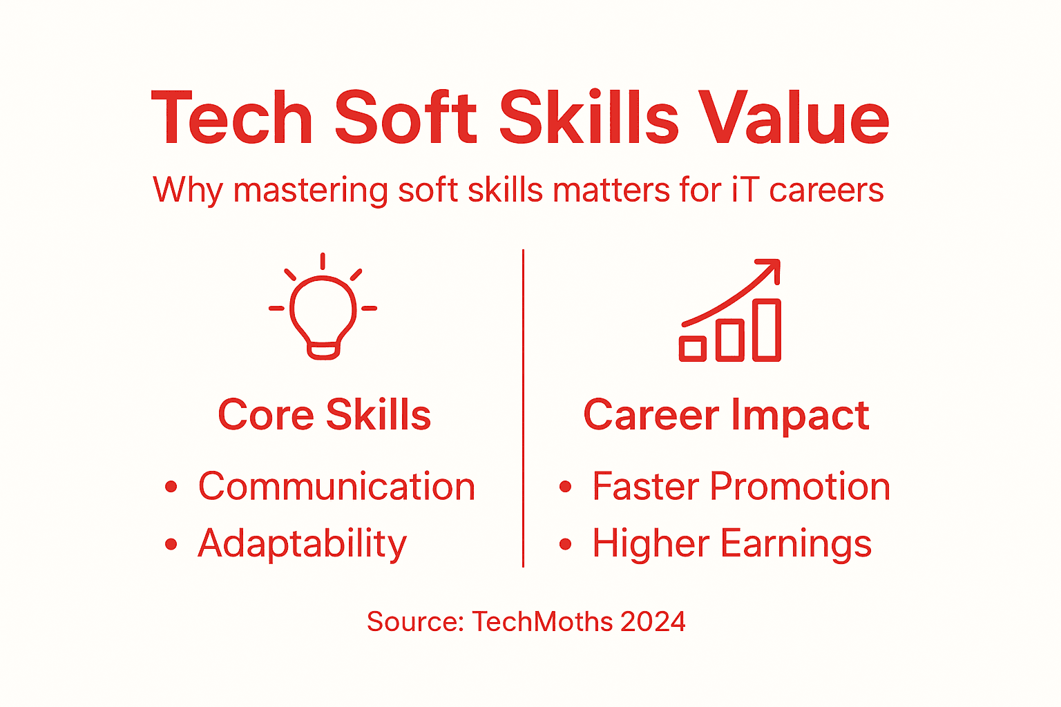 Infographic shows core soft skills and career benefits