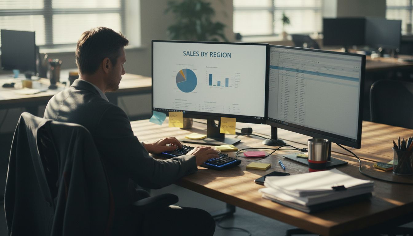 Analyst working with AI-driven dashboards
