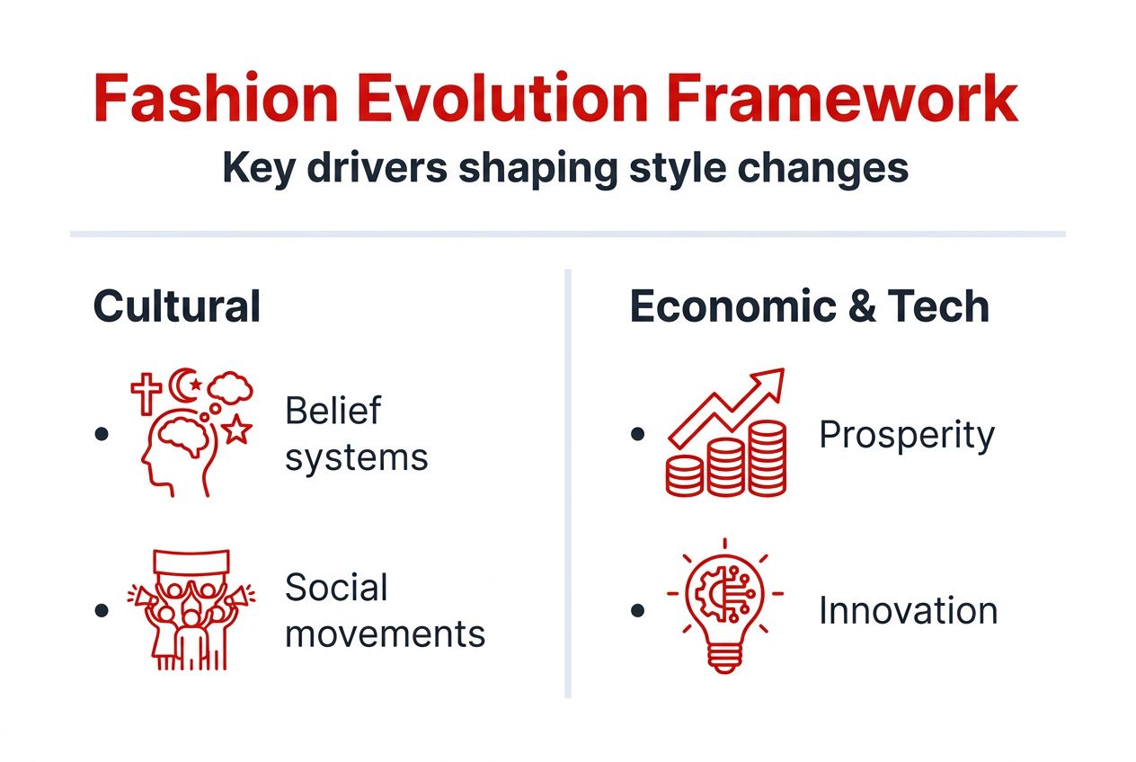 Infographic showing drivers of fashion change