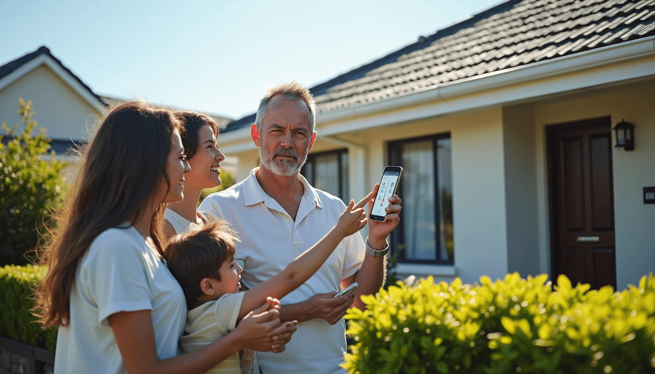 Family checks energy savings from cool painted roof