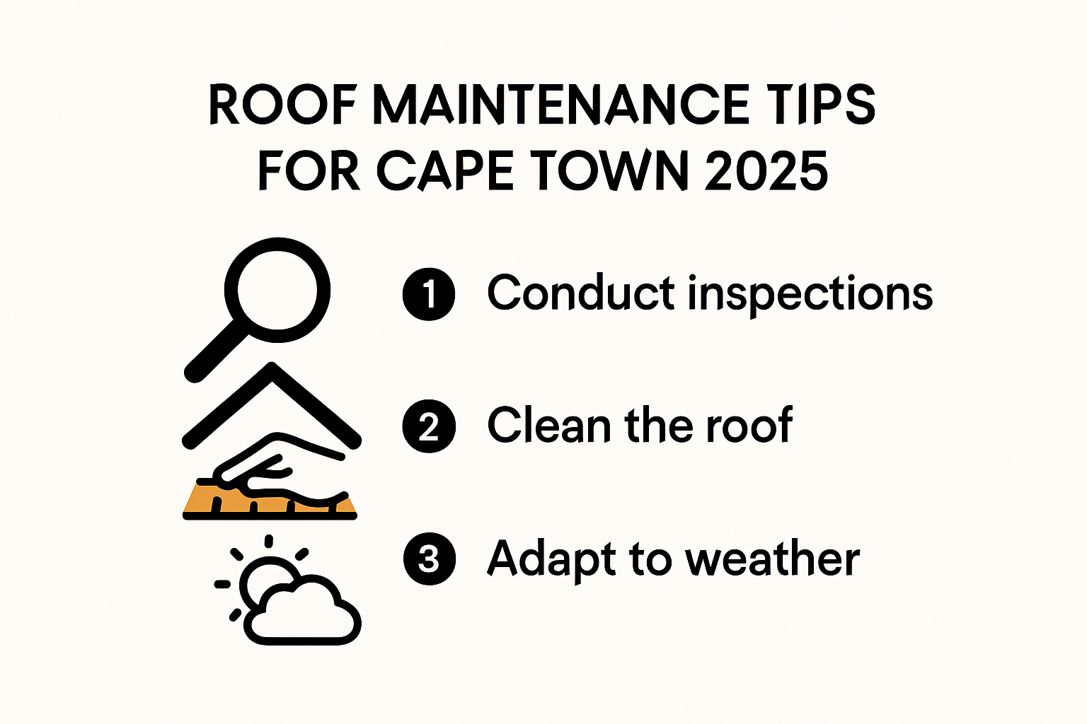 Infographic of top five roof maintenance tips