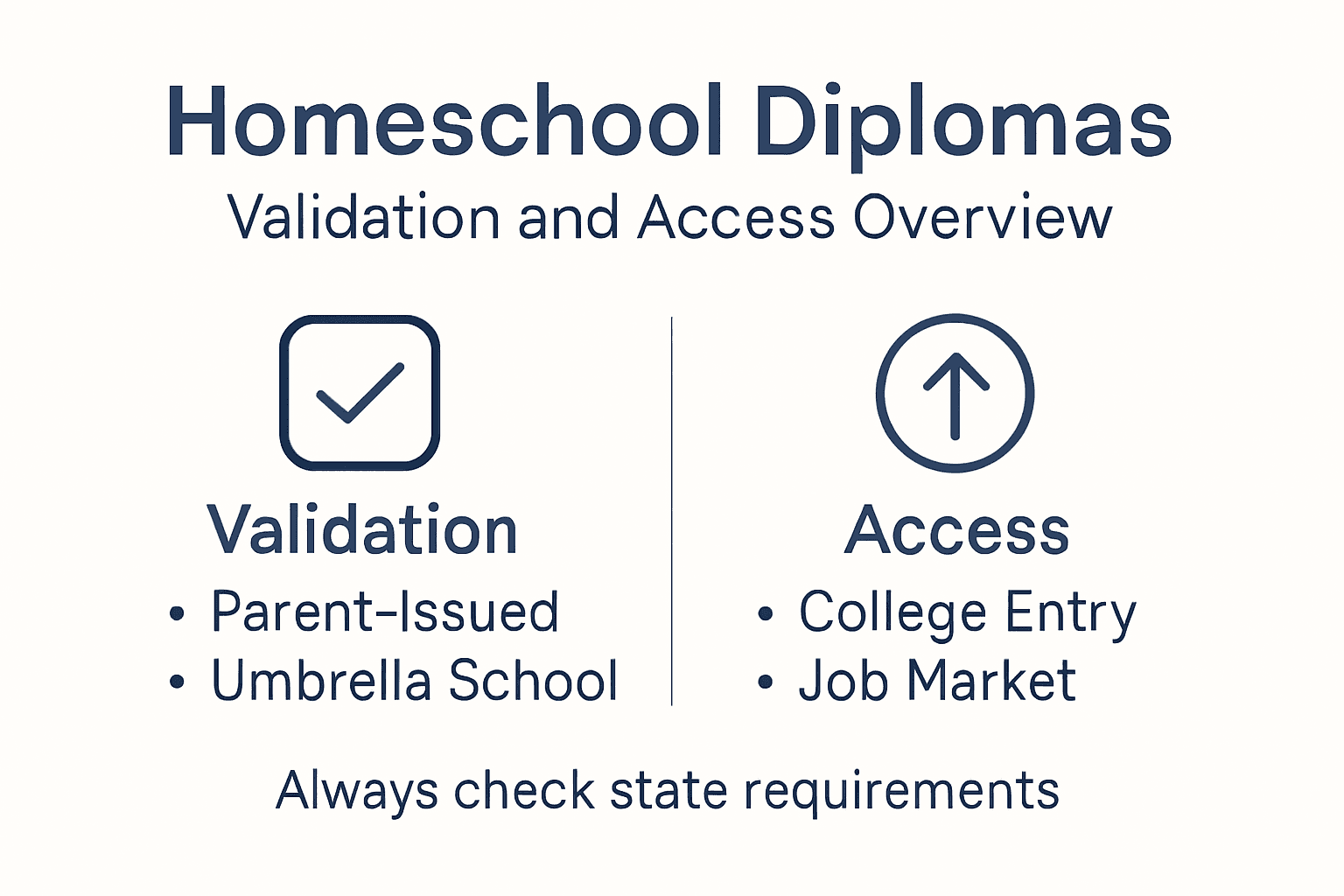 Infographic with validation and access overview