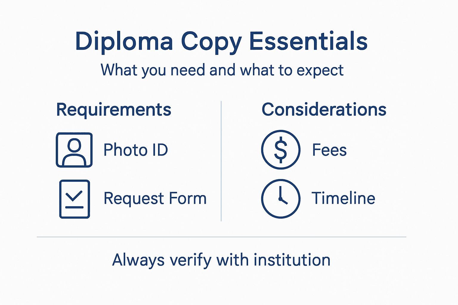 Infographic about diploma copy essentials