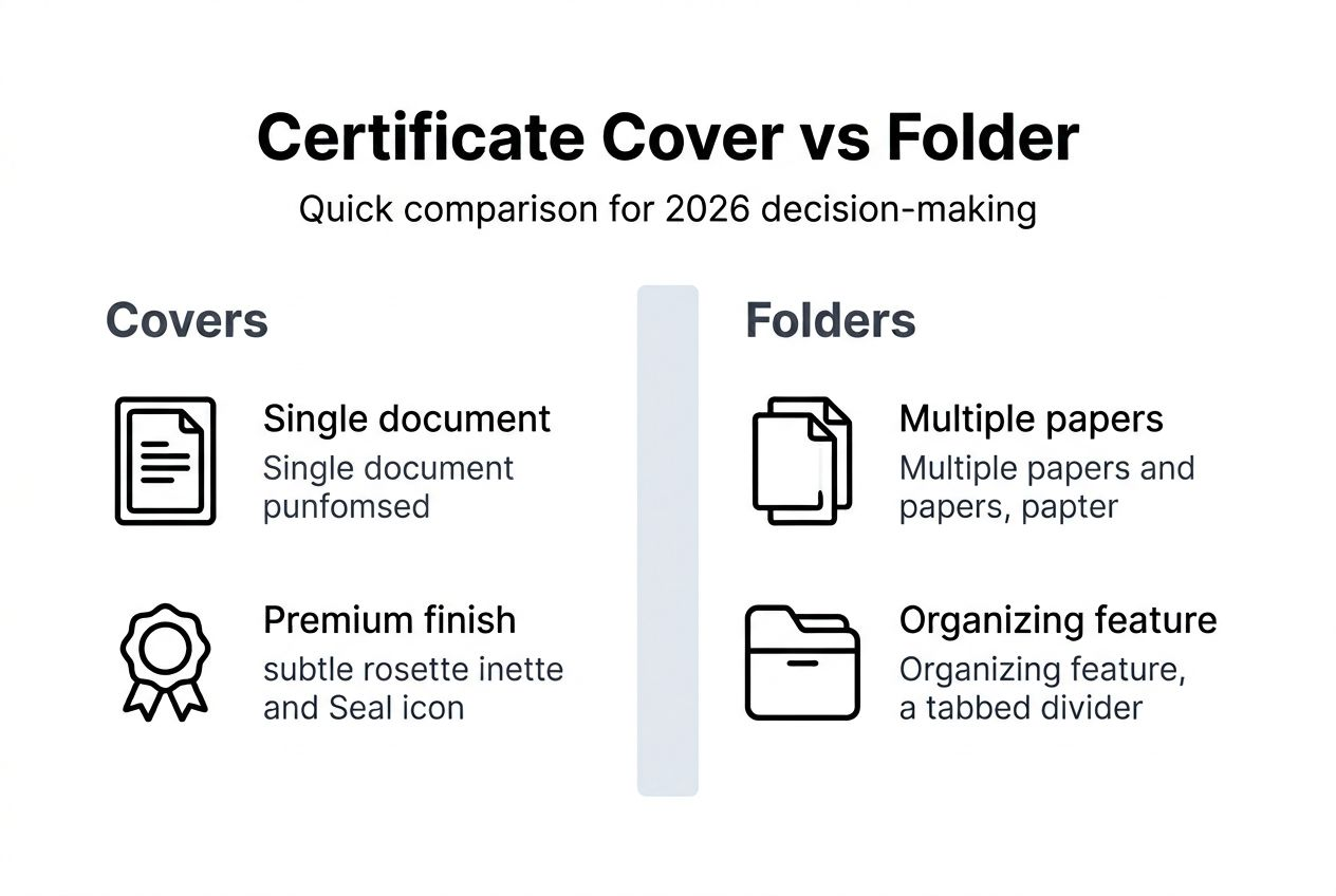 Infographic comparing covers and folders key features