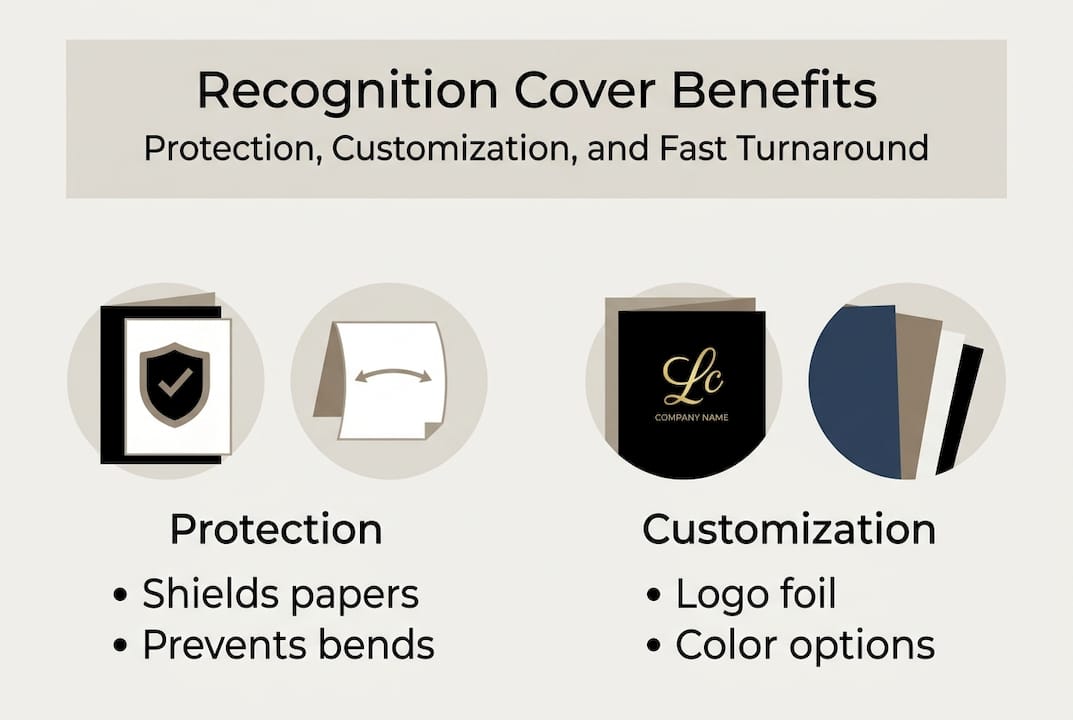 Infographic of recognition cover benefits and features