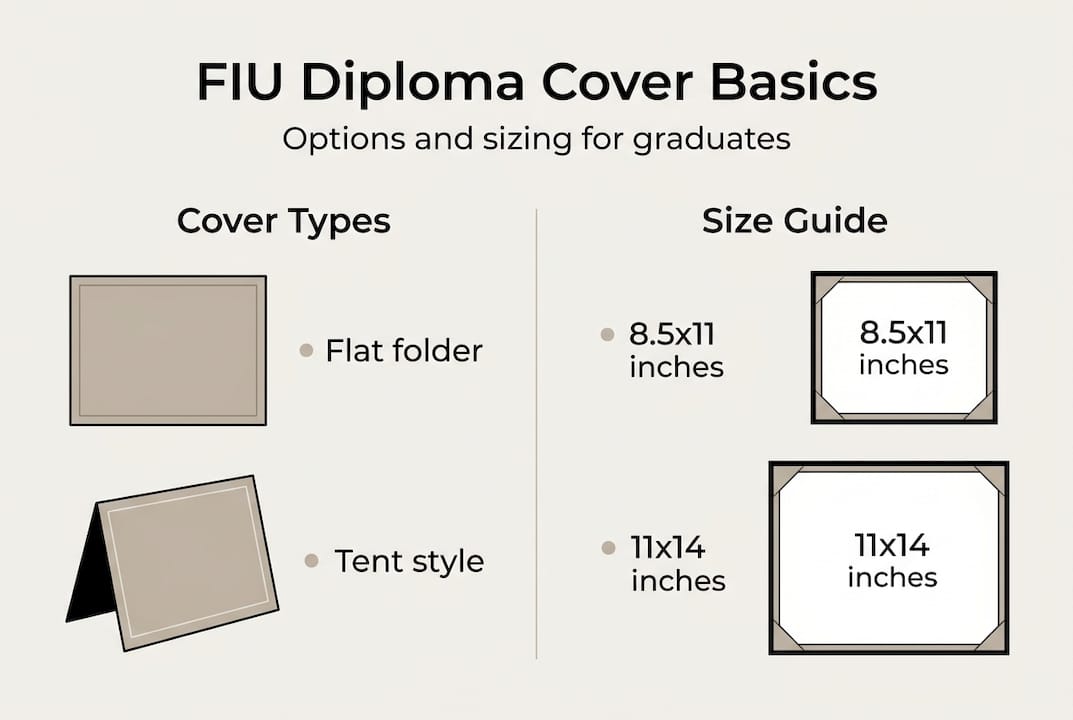 Infographic FIU diploma cover types and sizes