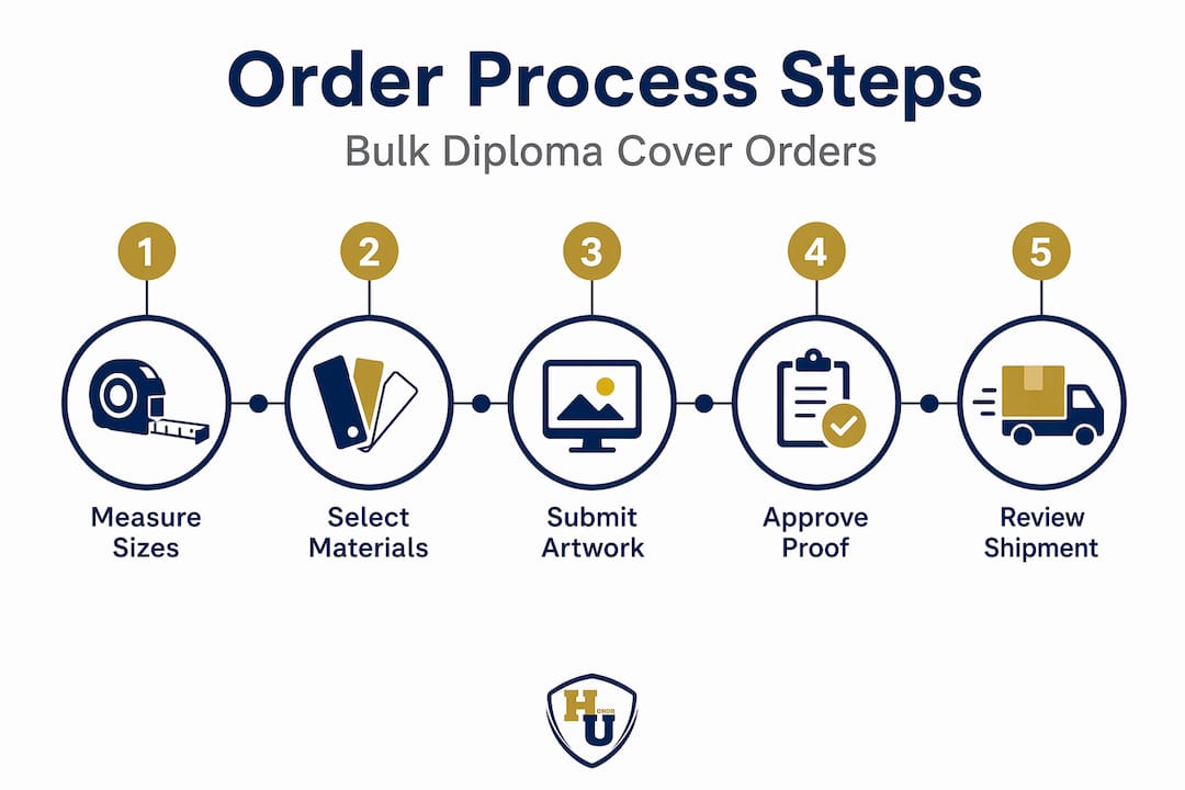 Infographic showing bulk cover order steps