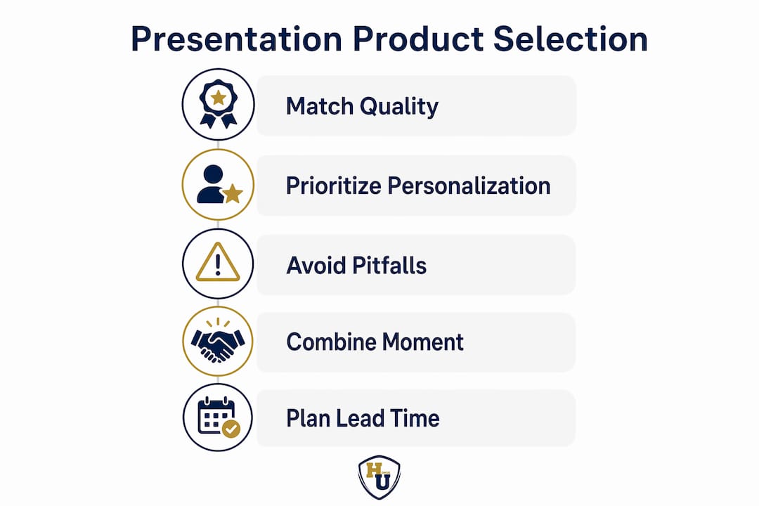 Infographic of best practices for presentation products