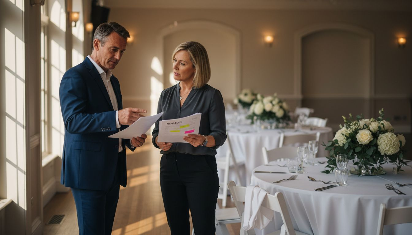Wedding Venue Reviews – Impact on Adelaide Choices 2 Venue staff discussing wedding review feedback