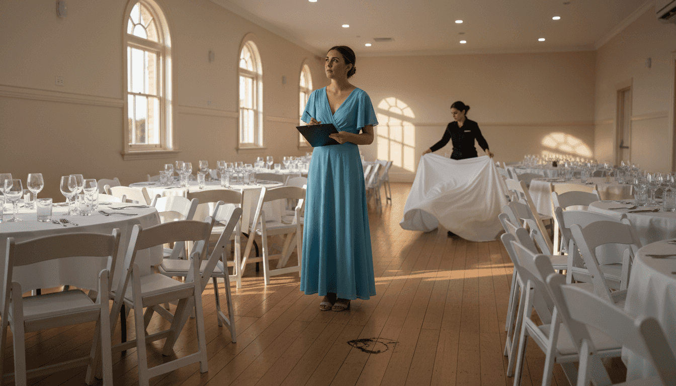 How to Choose Wedding Venue in Adelaide: Expert Steps 1 Bride checking list at Adelaide wedding hall