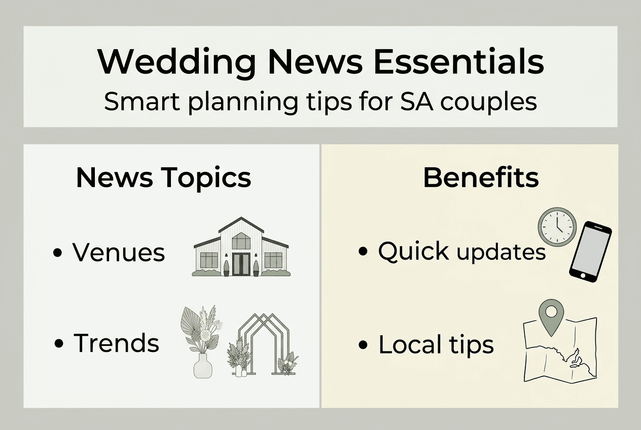 What is wedding news? A guide for engaged couples in SA 1 Infographic on wedding news essentials for couples