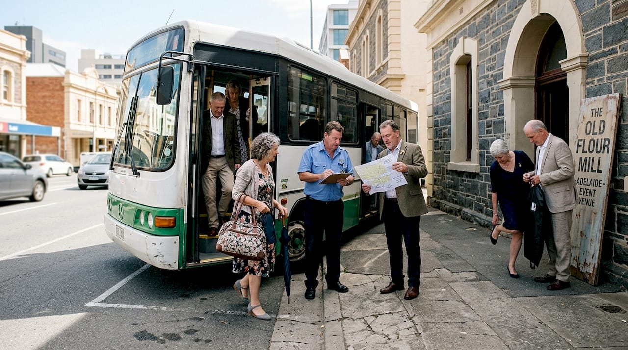 How venue location shapes your Adelaide wedding experience 1 Wedding guests arriving urban venue