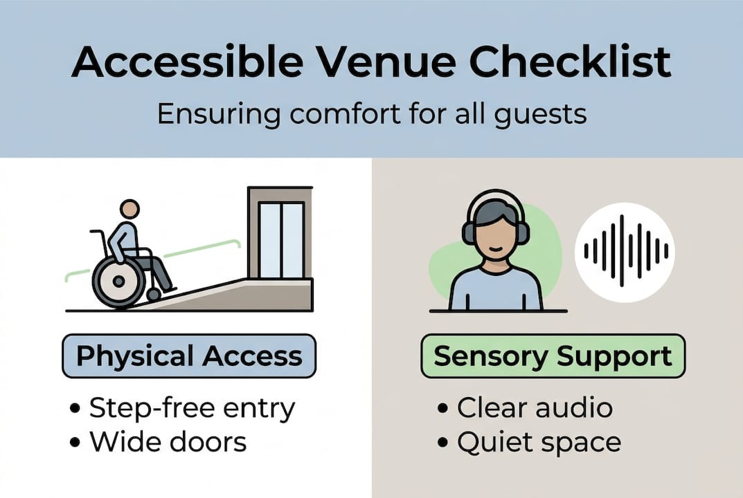 Venue accessibility: Making Adelaide weddings inclusive for all 1 Infographic accessible venue checklist for weddings