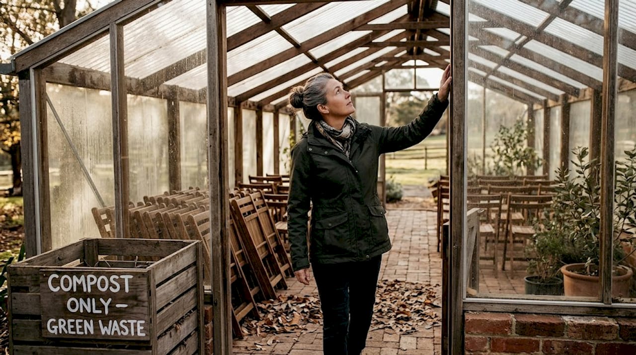 Sustainable wedding venues in Adelaide: your eco guide 1 Greenhouse wedding backup space inspection