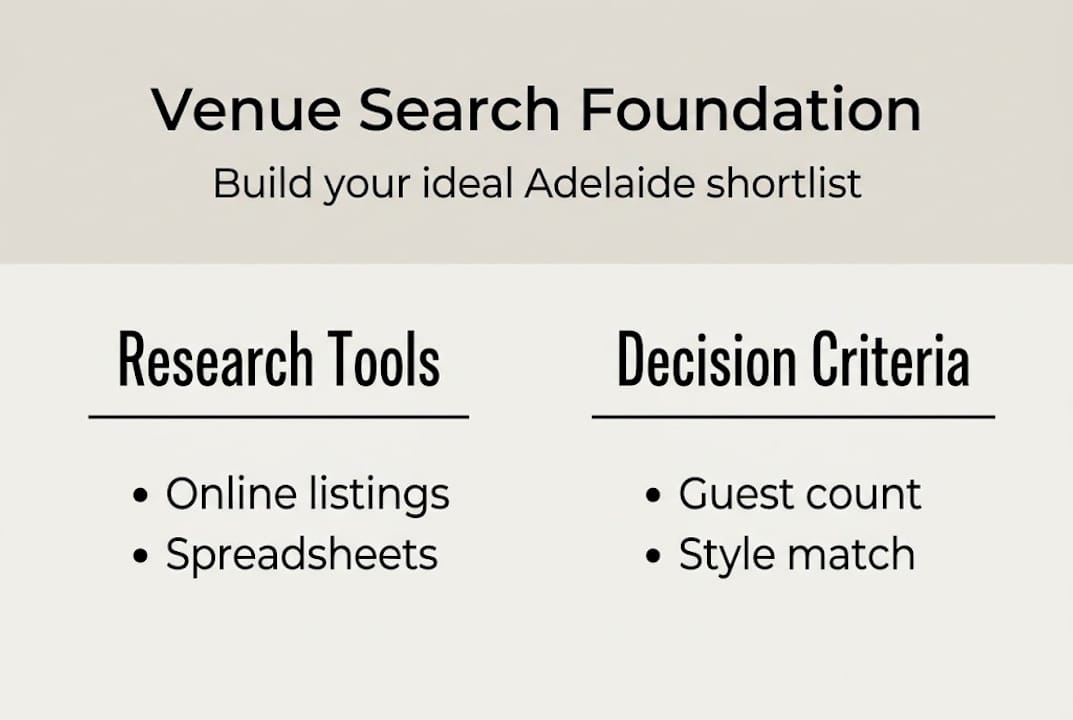 How to boost venue leads and find your ideal Adelaide wedding 2 Infographic showing venue search foundation