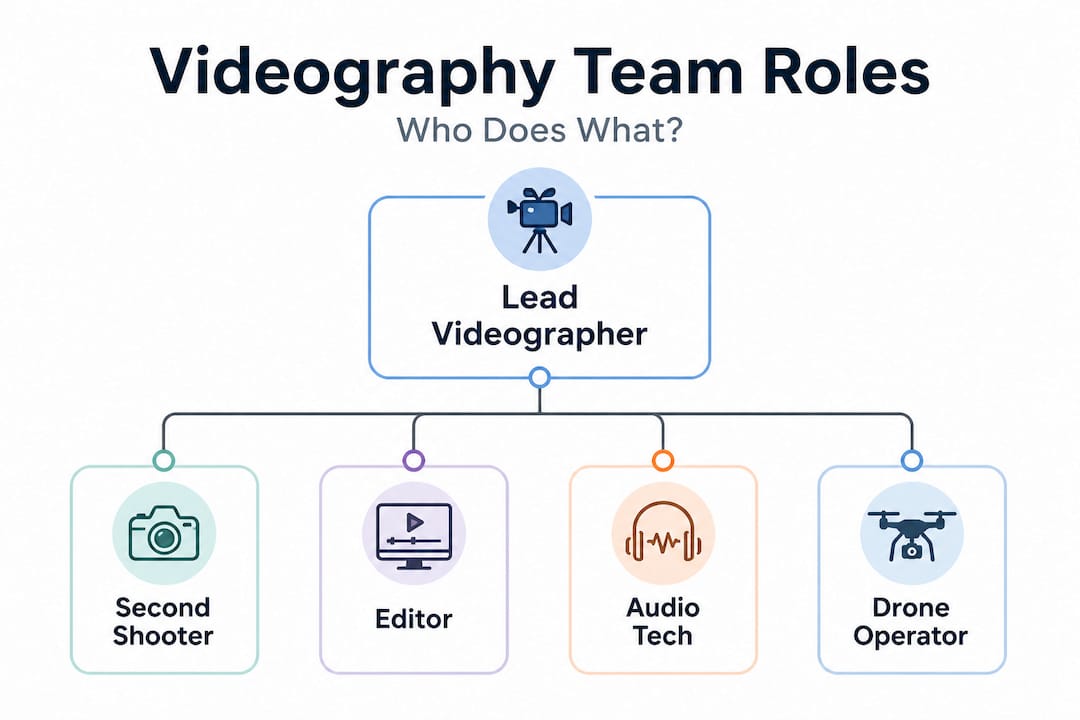 wedding videographer roles explained for your adelaide film 6 Hierarchy of wedding videography team roles