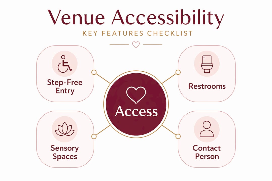 Why consider venue accessibility for your event 2 Infographic showing core venue accessibility features hierarchy