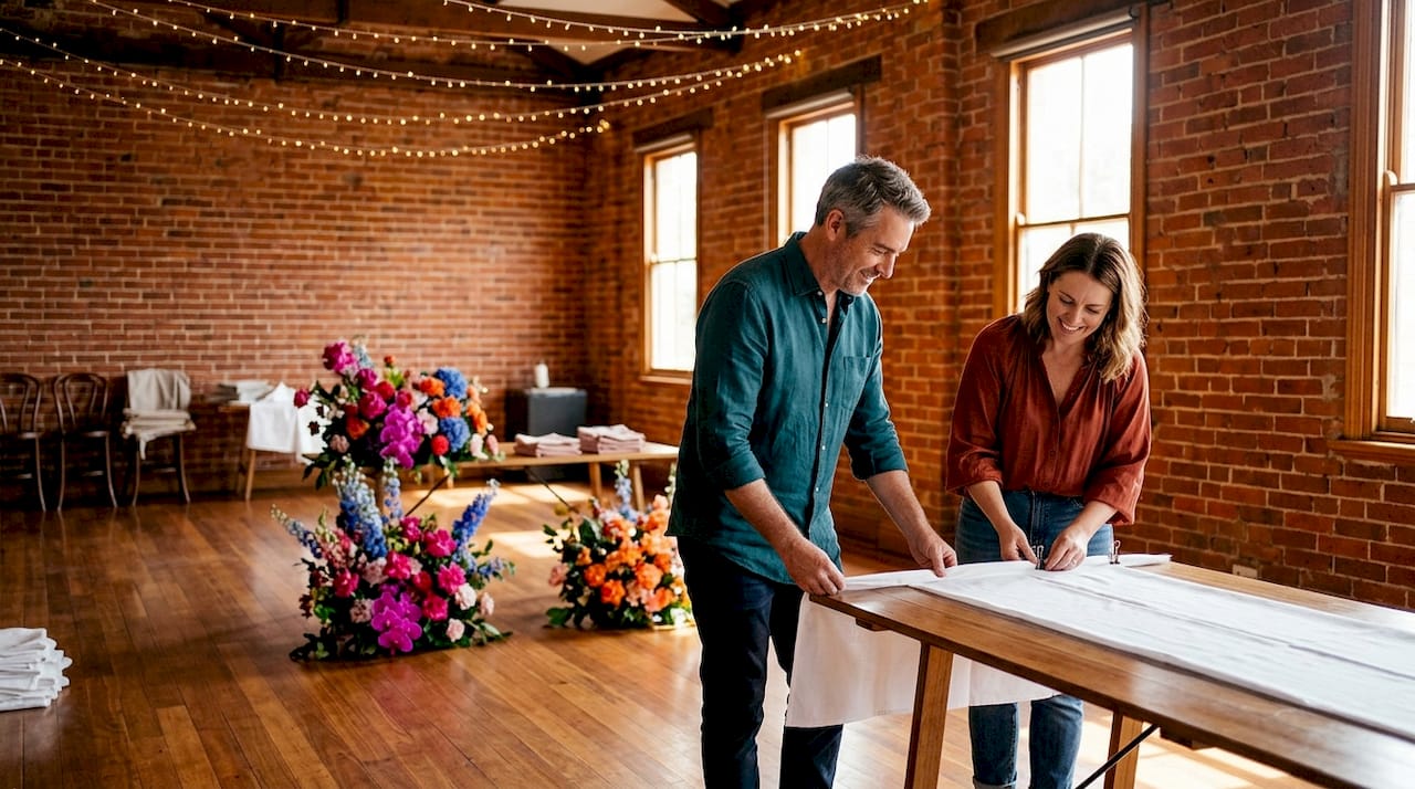 What is a blank canvas venue? Your planning guide 1 Venue in progress of event setup with staff