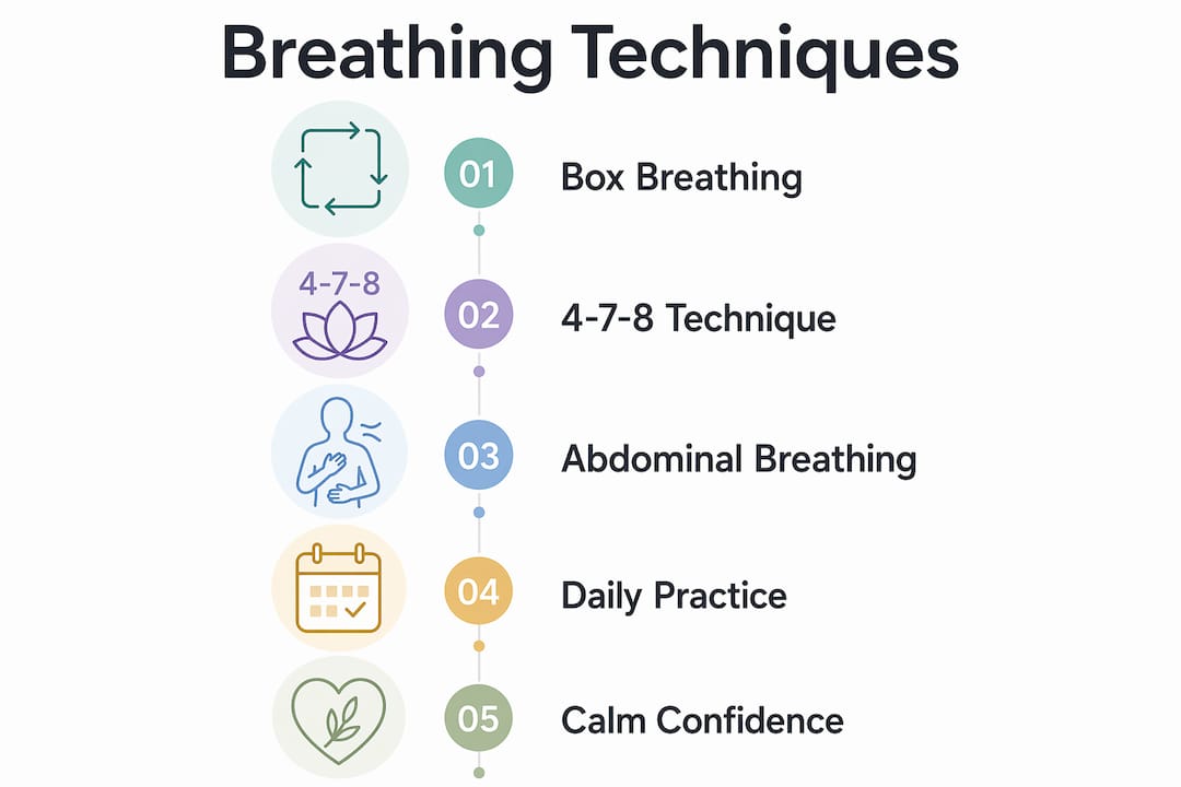how to relax on your wedding day for photos 1 Infographic illustrating key wedding day breathing techniques