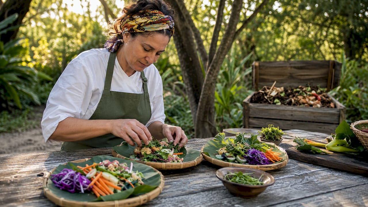 The role of sustainability in venues: a practical guide 2 Chef preparing sustainable local catering dishes