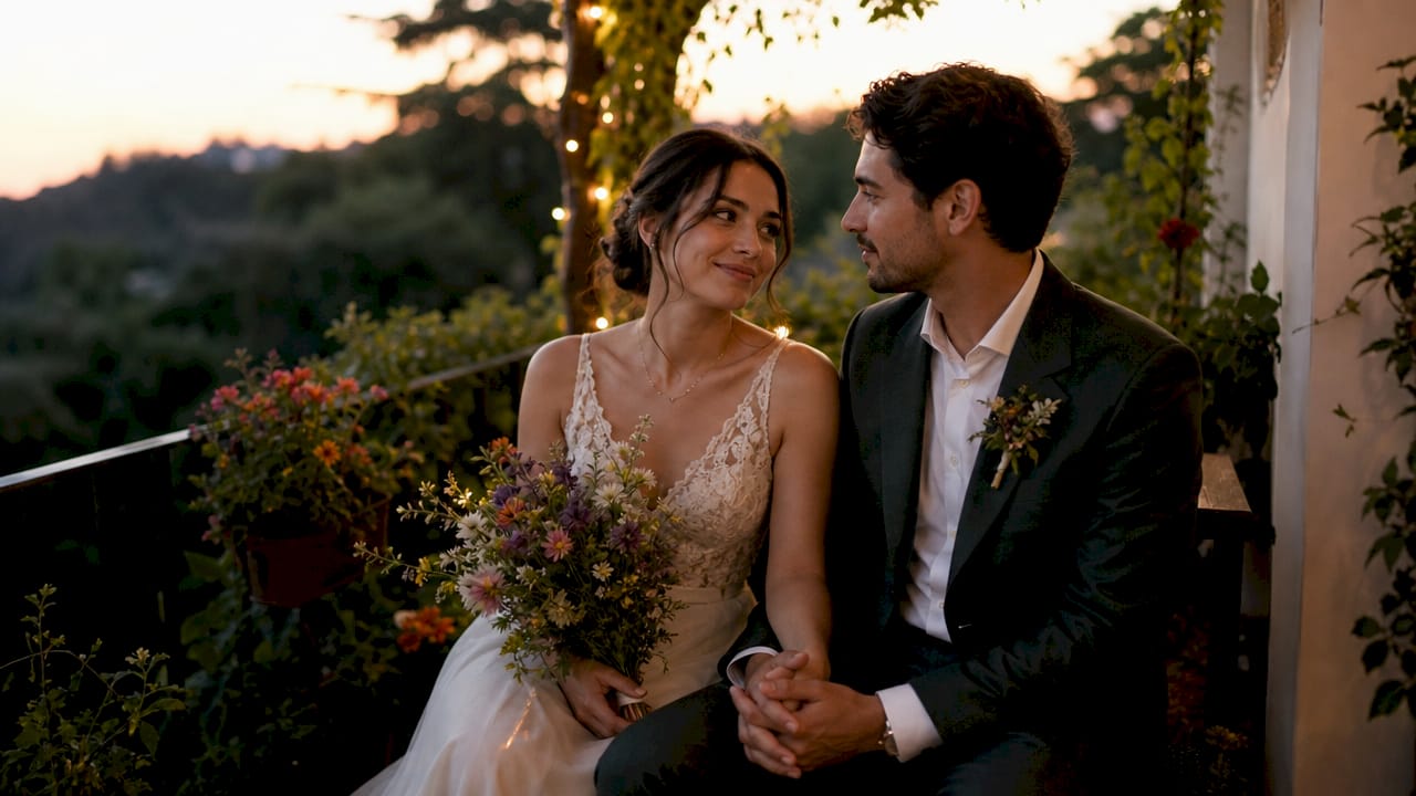intimate wedding coverage explained for couples 1 Intimate wedding couple holding hands indoors