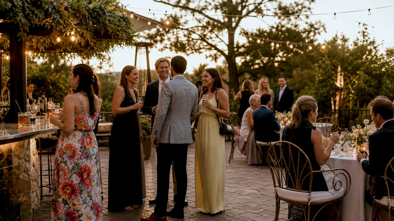 Role of venue size in planning your wedding 2 Guests enjoying wedding in comfortable mid-sized venue