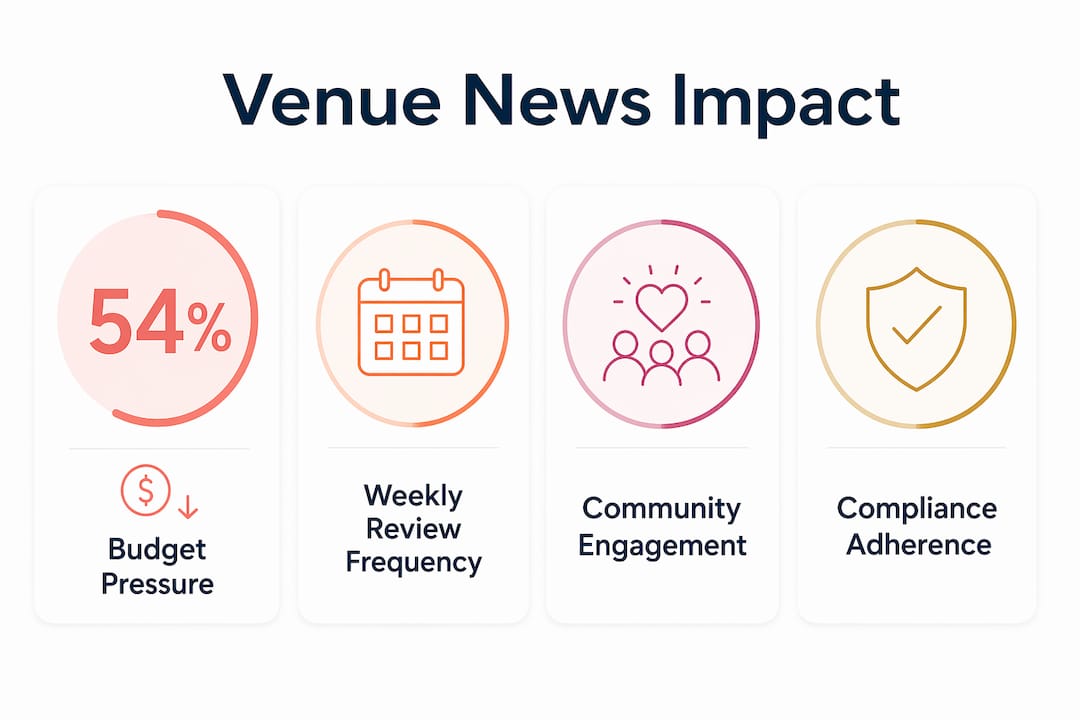 Why news updates matter for venues in 2026 2 Infographic showing key statistics on venue news update benefits