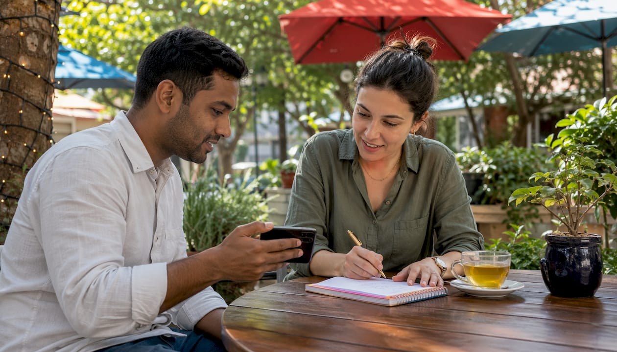 Venue visibility strategy: your six-move plan for 2026 2 Hands preparing social media ad campaign notes